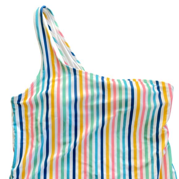 NWT Old Navy Womens One Shoulder Multi Stripe One Piece Swimsuit Size XXL - Picture 6 of 11